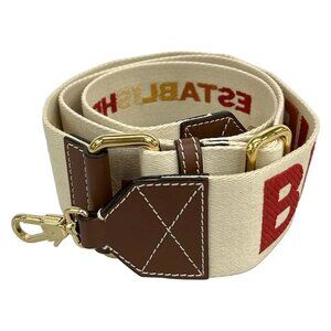 Burberry 8070402 Cream Brown Multi Polyester Nylon Leather 17